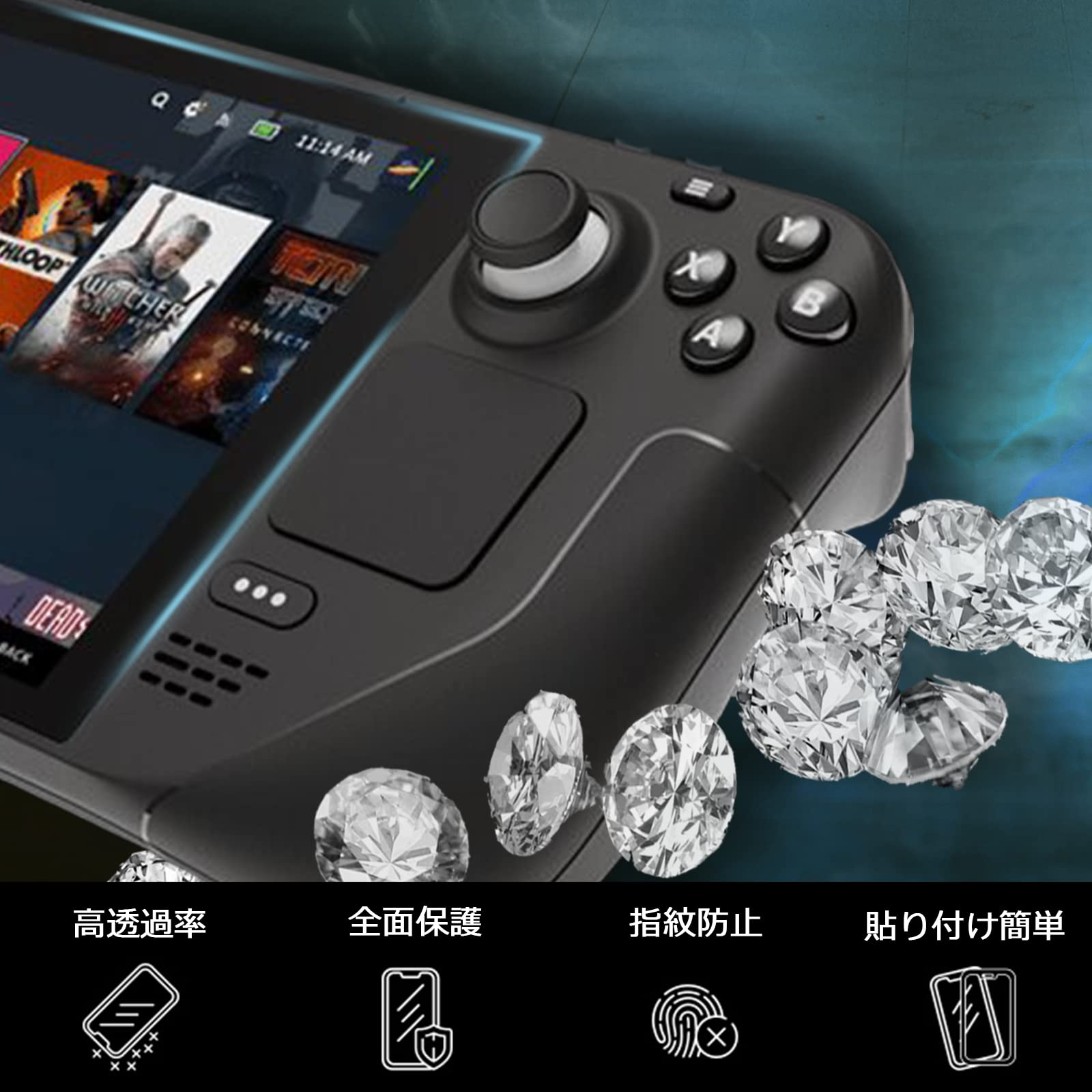 Amazon | 【2枚セット】Steam Deck ガラスフイルム Miimall